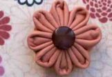 Apricot Leather Brooch